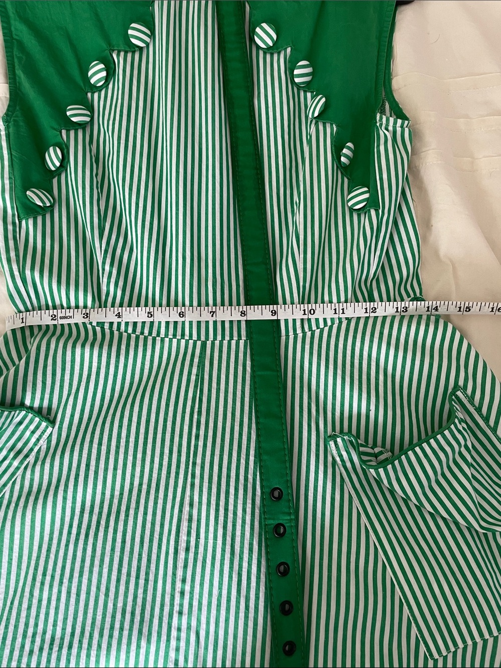 Unique Vintage Retro Dress with Belt size S - Picture 11 of 14